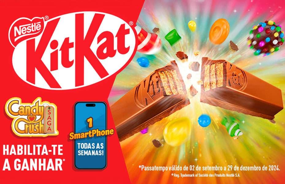 Passatempo KITKAT® Candy Crush® Saga