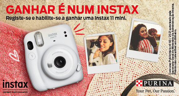 Com Purina, ganhar é num Instax
