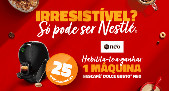 Ganha 1 máquina Nescafé® Dolce Gusto® NEO®