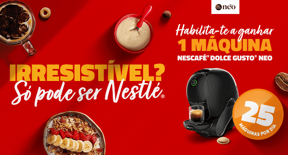 Habilita-te a ganhar 1 máquina Nescafé® Dolce Gusto® NEO®