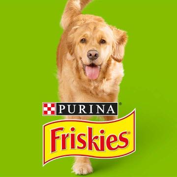 logo friskies cão