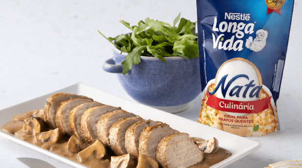 Lombo de Porco com Cogumelos