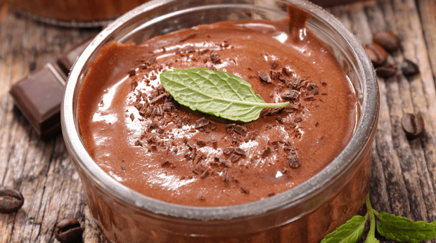 Mousse de Chocolate e Baunilha com Meritene