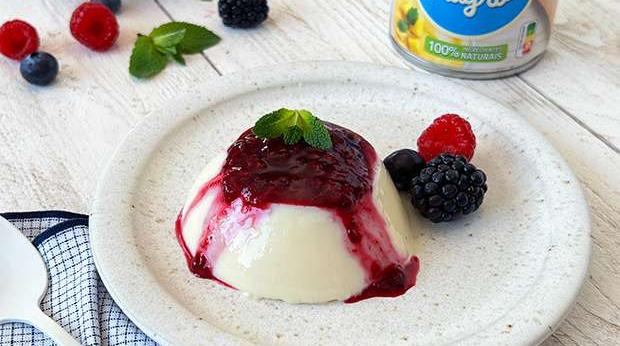 panna cotta com leite condensado magro