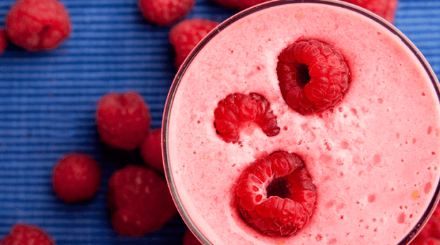 "receita milk shake framboesa"