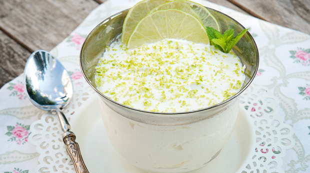 "receita mousse de lima"
