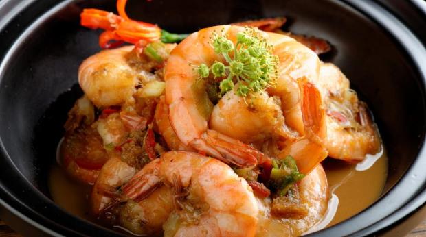 "CamarÃµes Flameados"