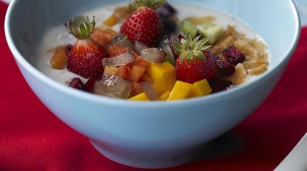 "cozinhar Salada de Fruta com I"