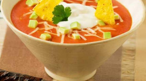 "cozinhar Sopa fria de tomate e"