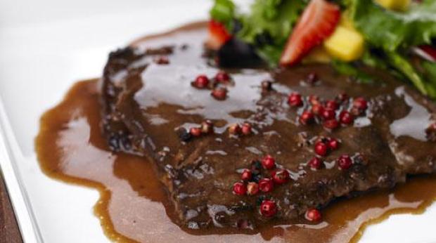 "cozinhar Bife com molho de caf"