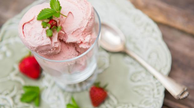 "gelado morango"
