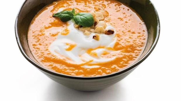 "Creme de tomate e couve-flor c"