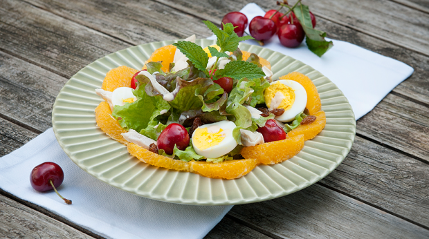 "receita salada de frango com l"