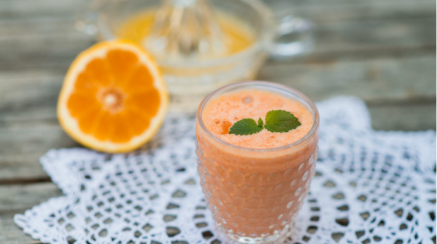 "Batido de Laranja e Cenoura"