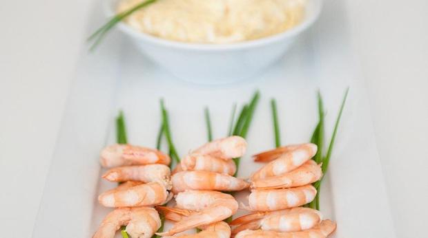 "Gambas com molho de coco"