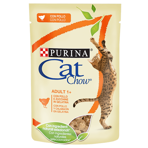 CAT CHOW® Adult com Frango e Curgetes em Gelatina