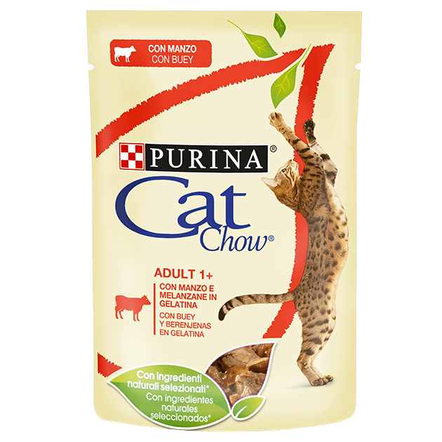 CAT CHOW® Adult com Vaca e Beringela em Gelatina