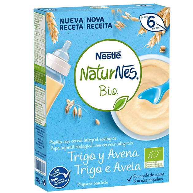 Papa Biológica para bebé NATURNES Bio Trigo e Aveia
