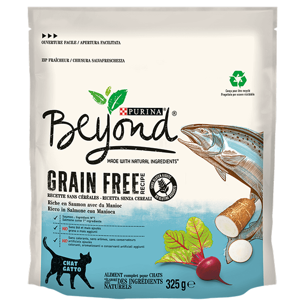 BEYOND® Grain Free, Receita Sem Cereais Rica em Salmão com Mandioca
