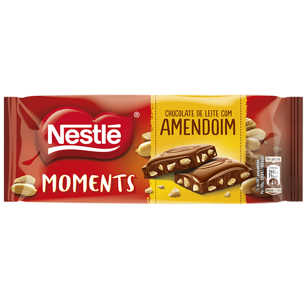 NESTLÉ MOMENTS Tablete Chocolate de Leite com Amendoim 90g