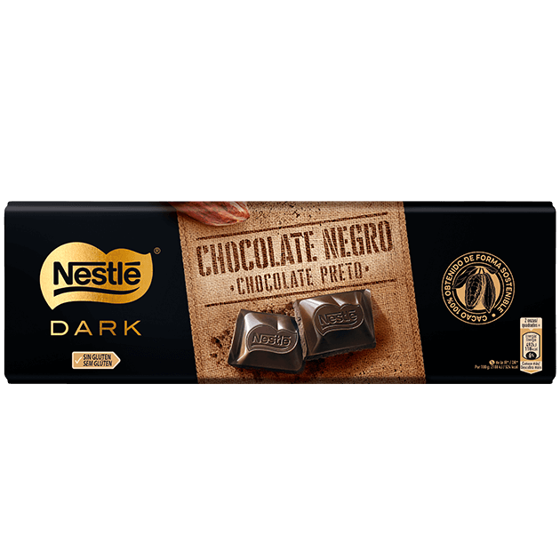 Tablete Nestlé Dark Chocolate Preto 270g