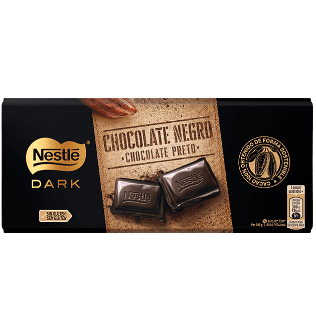 Tablete Nestlé Dark Chocolate Preto 125g