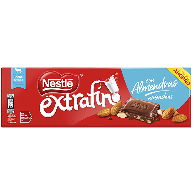 Tablete Nestlé Extrafino Chocolate de Leite com Amêndoas 270g