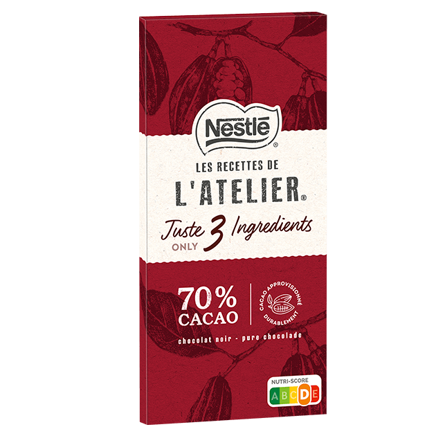 NESTLÉ Les Recettes de l’Atelier Tablete Chocolate Preto 70% Cacau