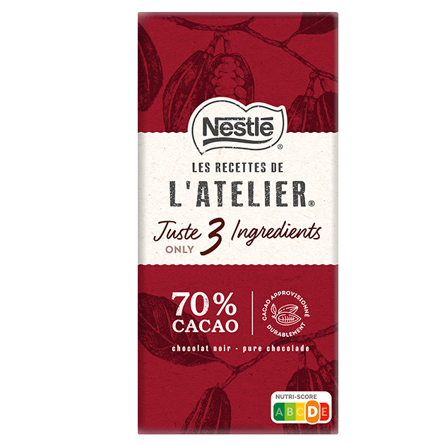 NESTLÉ Les Recettes de l’Atelier Tablete Chocolate Preto 70% Cacau