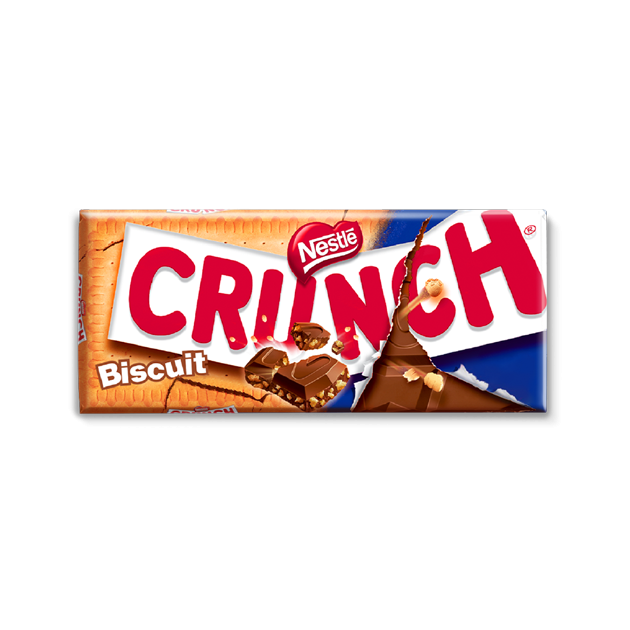 Tablete Crunch Chocolate de Leite com Bolacha