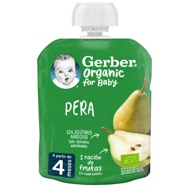 Fruta para Bebé GERBER Organic Pera