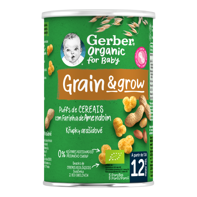 GERBER Organic Puffs Amendoim