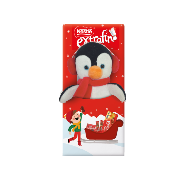 NESTLÉ EXTRAFINO Chocolate de Leite Peluche Natal Pinguim