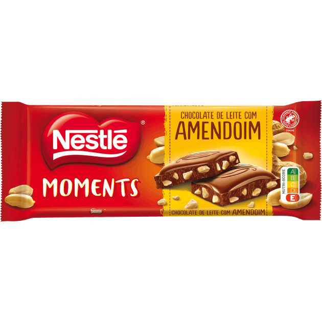 NESTLÉ MOMENTS Tablete Chocolate de Leite com Amendoim 90g