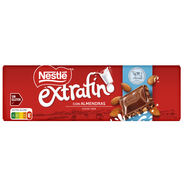 Tablete Nestlé Extrafino Chocolate de Leite com Amêndoas 270g