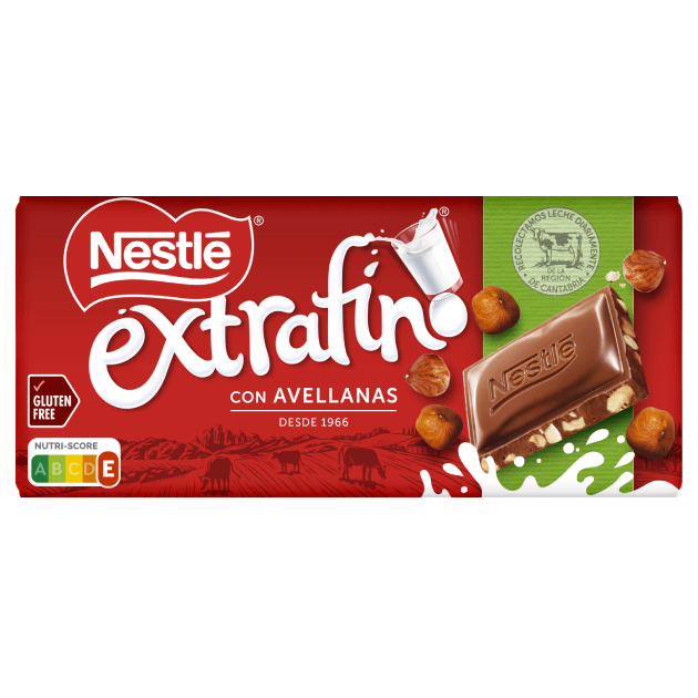 Tablete Nestlé Extrafino Chocolate de Leite com Avelãs
