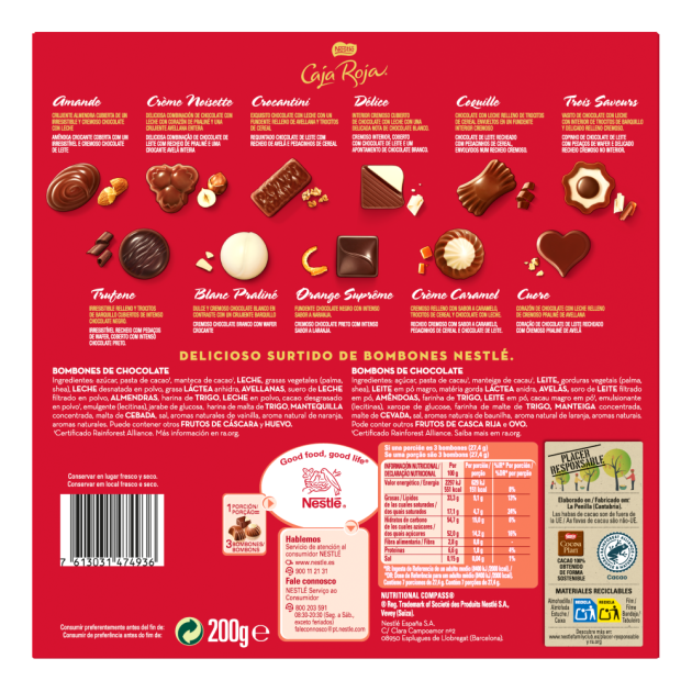 Caja Roja Creations chocolates 186 g