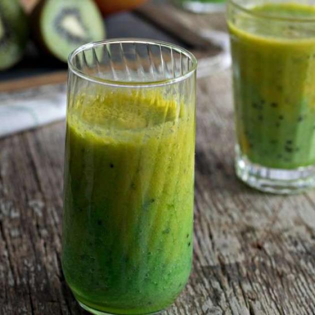 Batido de kiwi e manga com aveia