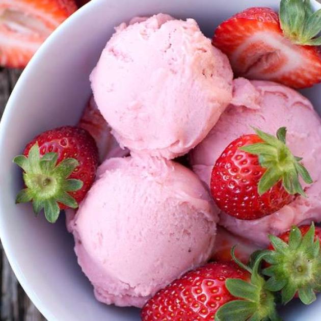 gelado morango