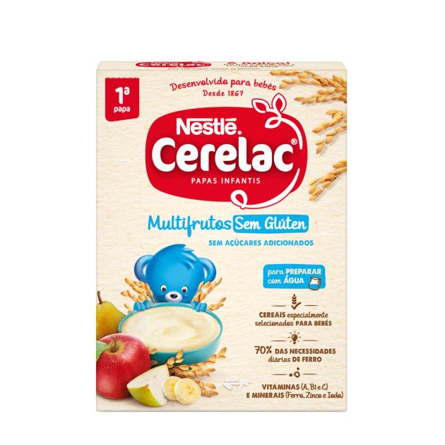 CERELAC 1ª Papa Multifrutos Sem Glúten