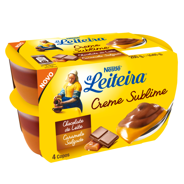 A Leiteira Creme de Chocolate e Caramelo 4x65g