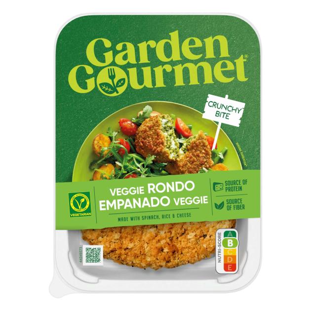 embalagem de panado veggie garden gourmet