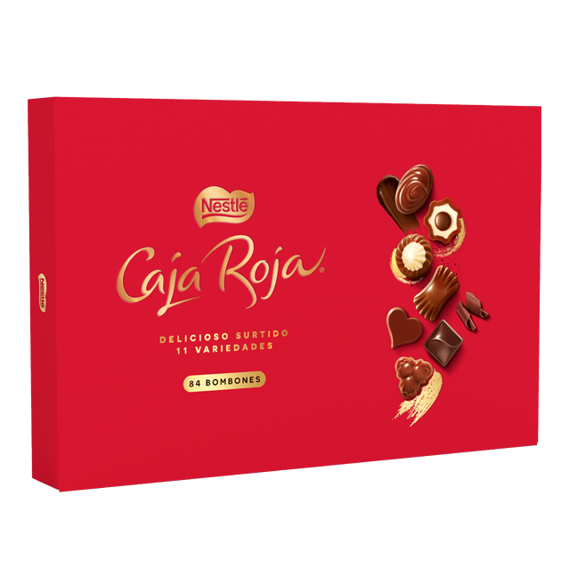 caixa de chocolates nestlé caja roja