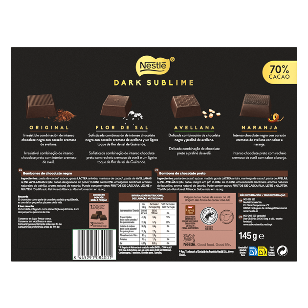 Bombons Nestlé® Caja Roja®  Dark Sublime 145g