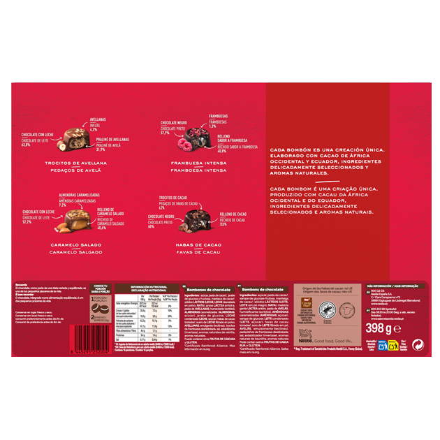 BOMBONS NESTLÉ CAJA ROJA CREATIONS Sortido 398G