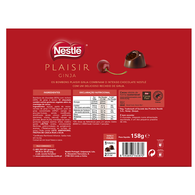 Bombons Nestlé Plaisir Cereja