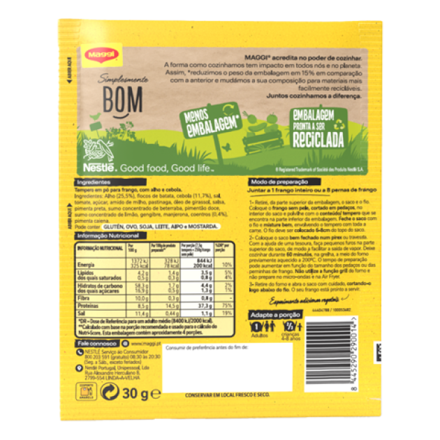 Maggi Suculento no Forno Alho e Cebola