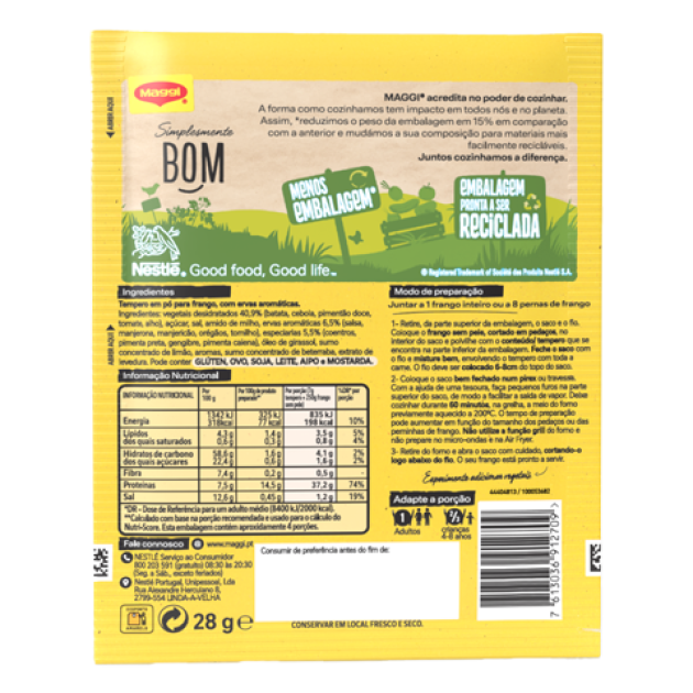 Maggi Suculento no Forno Frango à Provençal com Ervas Aromáticas