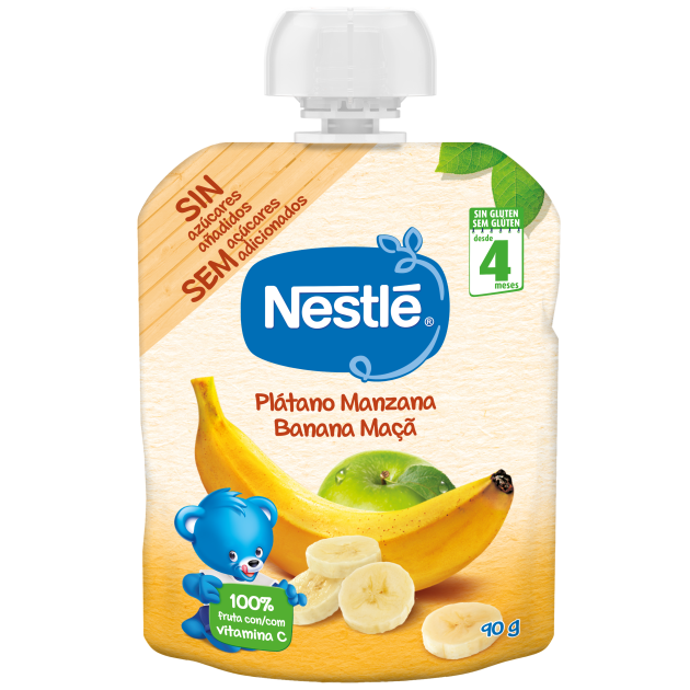 saqueta nestlé banana maçã