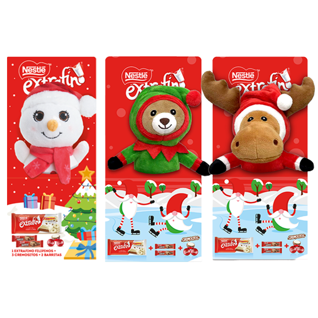 NESTLÉ EXTRAFINO Chocolate de Leite Peluche Natal Pack